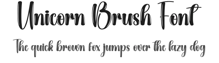 Unicorn Brush Font by creativeletter — Script Handwritten Font