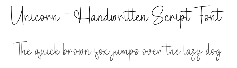 Unicorn – Handwritten Script Font by andikastudio — Script Handwritten Font
