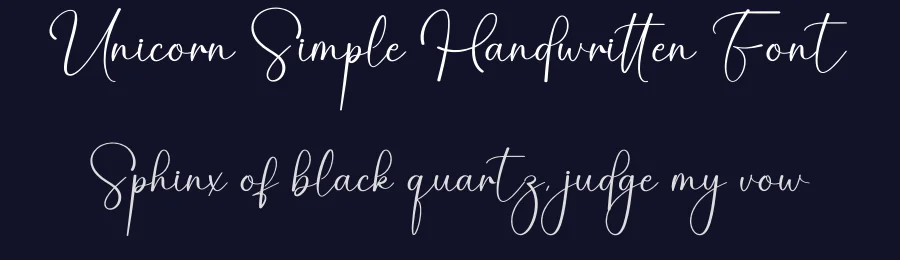 Unicorn Simple Handwritten Font by creativeletter — Script Handwritten Font — thumbnail 2