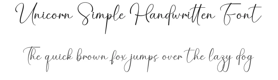 Unicorn Simple Handwritten Font by creativeletter — Script Handwritten Font