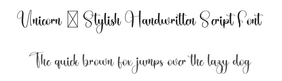 Unicorn – Stylish Handwritten Script Font by freshtypeink — Script Handwritten Font