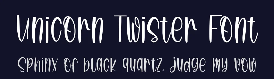 Unicorn Twister Font by qwrtype — Decorative Font — thumbnail 2