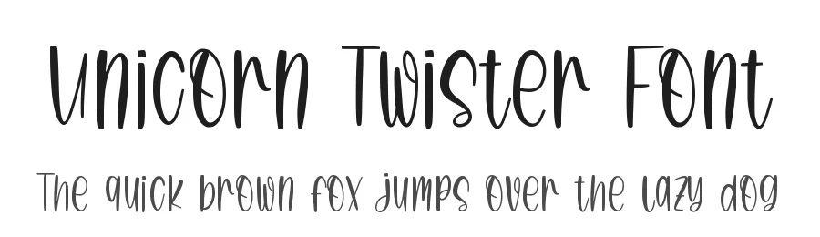 Unicorn Twister Font by qwrtype — Decorative Font