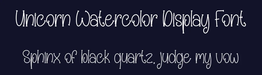 Unicorn Watercolor Display Font by creativeletter — Display Font — thumbnail 2