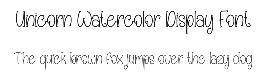 Unicorn Watercolor Display Font by creativeletter — Display Font