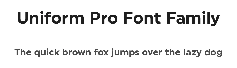 Uniform Pro Font Family by Miller Type Foundry — Sans Serif Font