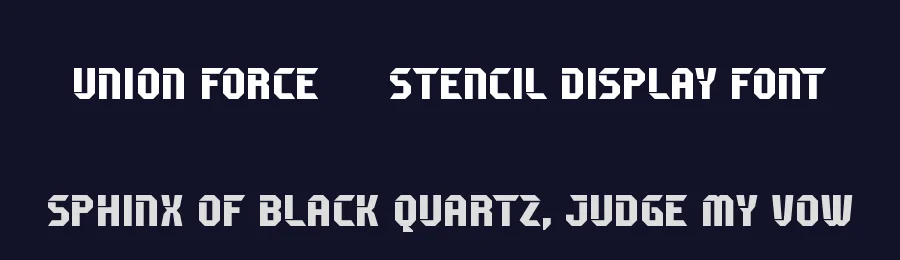 Union Force – Stencil Display Font by Almarkha Type — Decorative Font — thumbnail 2