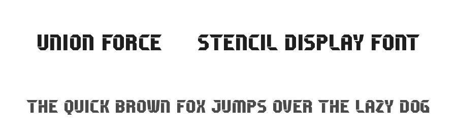 Union Force – Stencil Display Font by Almarkha Type — Decorative Font