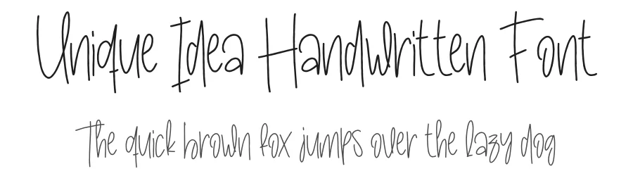 Unique Idea Handwritten Font by andikastudio — Script Handwritten Font