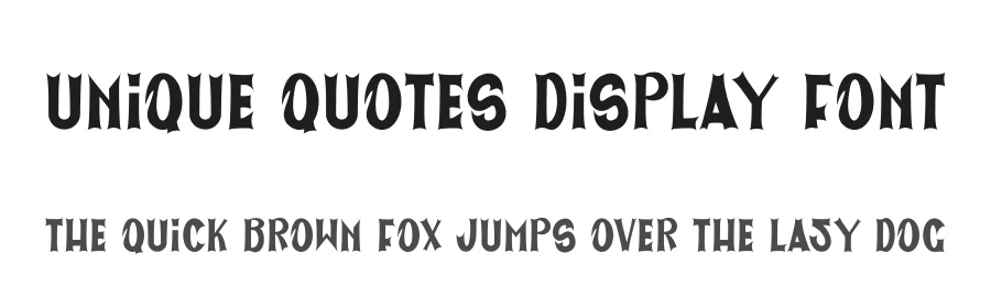 Unique Quotes Display Font by freshtypeink — Display Font