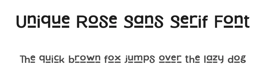Unique Rose Sans Serif Font by ToniStudio — Sans Serif Font