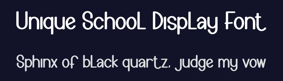 Unique School Display Font by creativeletter — Display Font — thumbnail 2