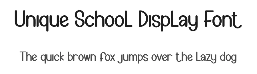 Unique School Display Font by creativeletter — Display Font
