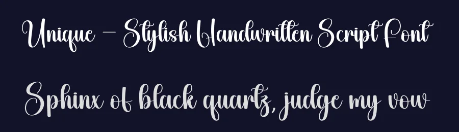Unique – Stylish Handwritten Script Font by creativeletter — Script Handwritten Font — thumbnail 2