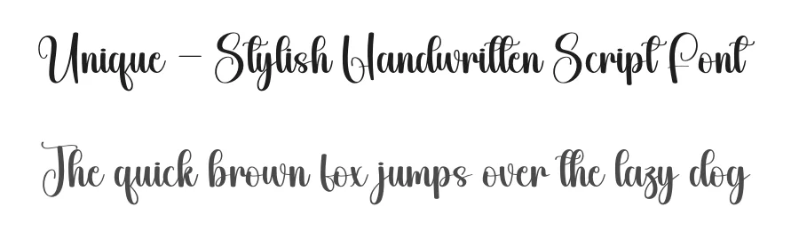 Unique – Stylish Handwritten Script Font by creativeletter — Script Handwritten Font