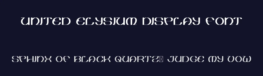 United Elysium Display Font by Uncarving Nation — Display Font — thumbnail 2