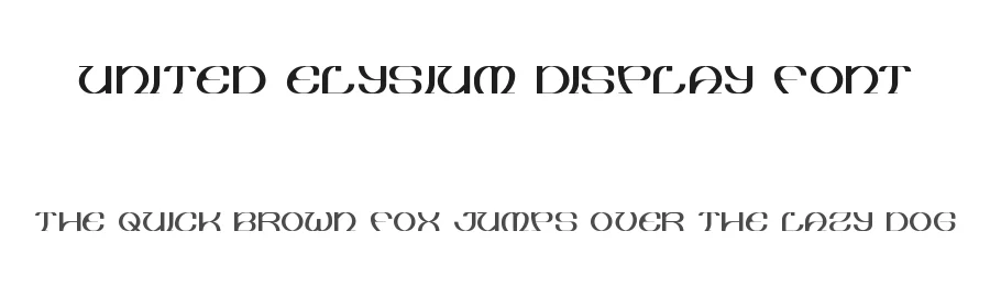 United Elysium Display Font by Uncarving Nation — Display Font