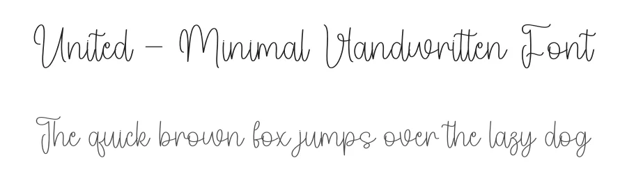 United – Minimal Handwritten Font by andikastudio — Script Handwritten Font
