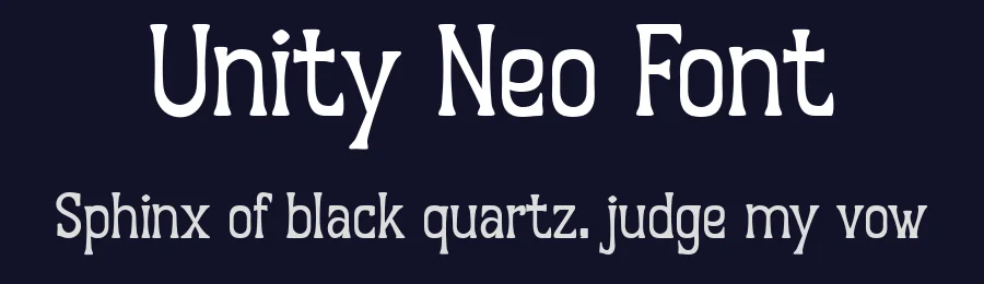Unity Neo Font by bearydsgn — Serif Font — thumbnail 2