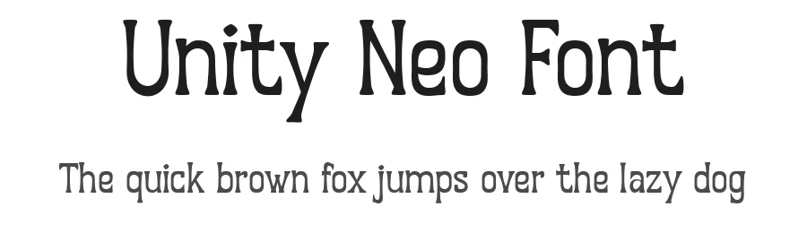 Unity Neo Font by bearydsgn — Serif Font