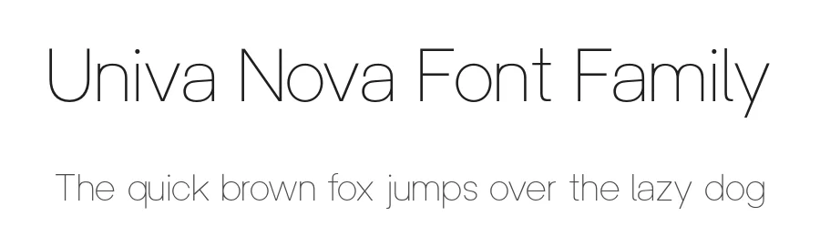 Univa Nova Font Family by Fontastica β Sans Serif Font