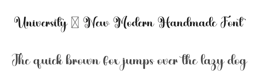 University – New Modern Handmade Font by freshtypeink — Script Handwritten Font