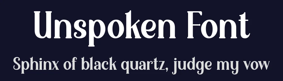 Unspoken Font by Jasm 7NTypes — Serif Font — thumbnail 2