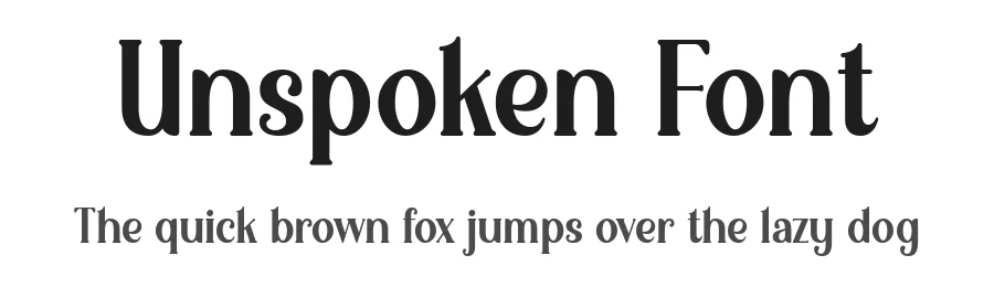 Unspoken Font by Jasm 7NTypes — Serif Font