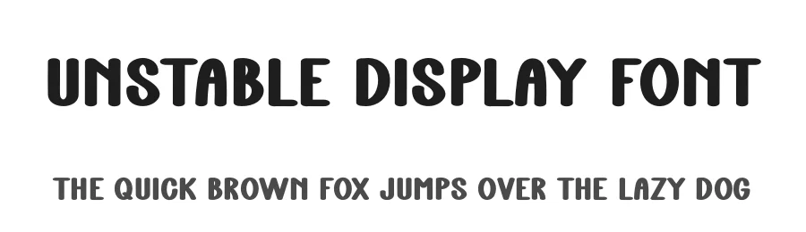 Unstable Display Font by freshtypeink — Display Font