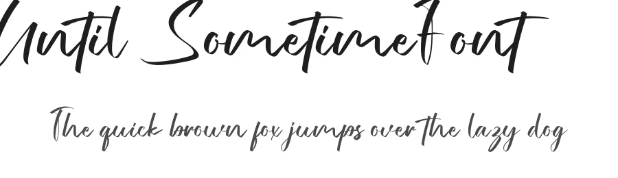 Until Sometime Font by VinType — Script Handwritten Font