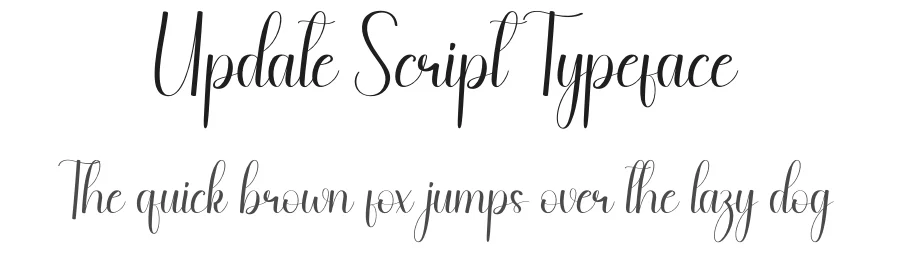 Update Script Typeface by andikastudio — Script Handwritten Font