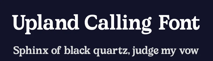 Upland Calling Font by timelesstype.co — Serif Font — thumbnail 2