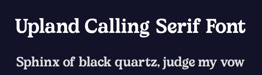 Upland Calling Serif Font by timelesstype.co — Serif Font — thumbnail 2