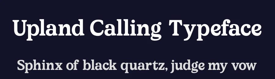 Upland Calling Typeface by timelesstype.co — Display Font — thumbnail 2