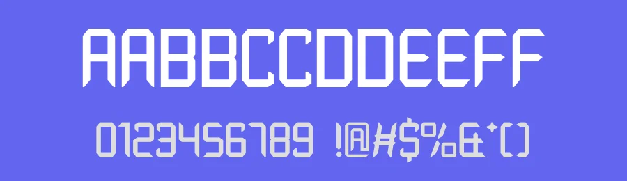 Upper Clock Digital 4 All-cap Font by Casloop Studio — Decorative Font — thumbnail 3