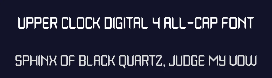 Upper Clock Digital 4 All-cap Font by Casloop Studio — Decorative Font — thumbnail 2