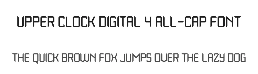 Upper Clock Digital 4 All-cap Font by Casloop Studio — Decorative Font