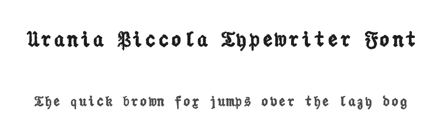 Urania Piccola Typewriter Font by zai — Display Font