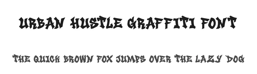 Urban Hustle Graffiti Font by overlaytemplates — Display Font