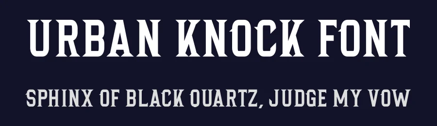 Urban Knock Font by Almairatype — Display Font — thumbnail 2