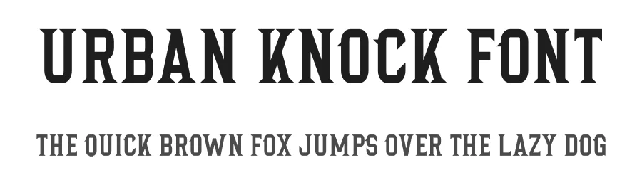 Urban Knock Font by Almairatype — Display Font