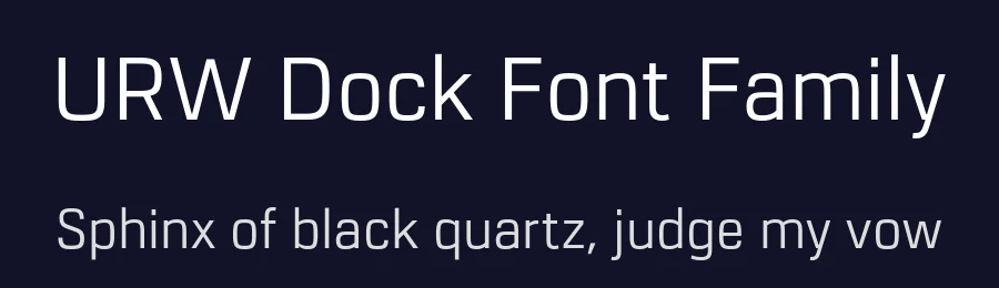 URW Dock Font Family by URW Type Foundry — Sans Serif Font — thumbnail 2