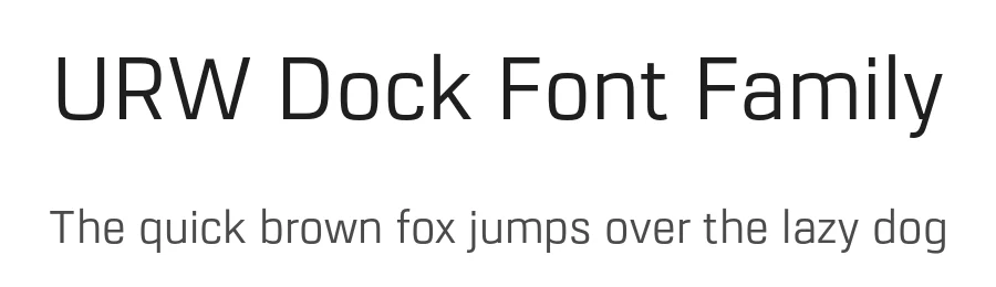 URW Dock Font Family by URW Type Foundry — Sans Serif Font