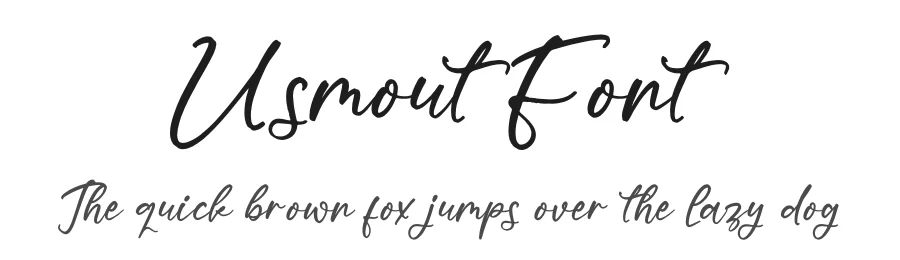 Usmout Font by glorytype — Script Handwritten Font