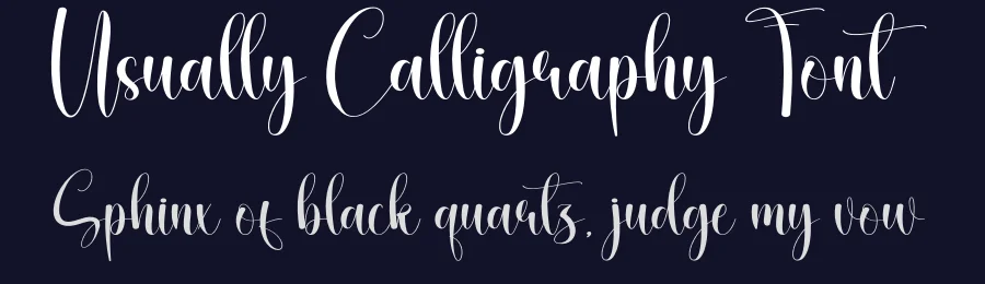 Usually Calligraphy Font by creativeletter — Script Handwritten Font — thumbnail 2