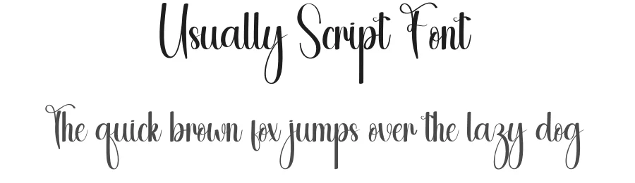 Usually Script Font by andikastudio — Script Handwritten Font