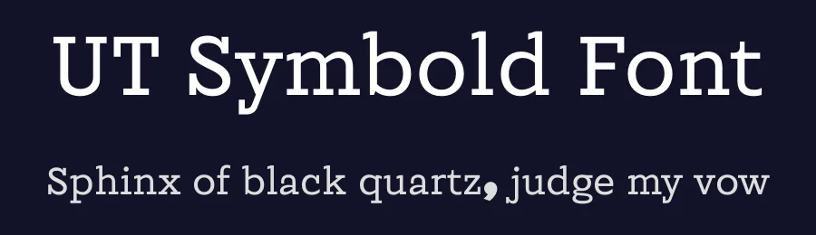 UT Symbold Font by Universitype — Display Font — thumbnail 2