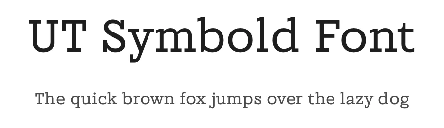 UT Symbold Font by Universitype — Display Font
