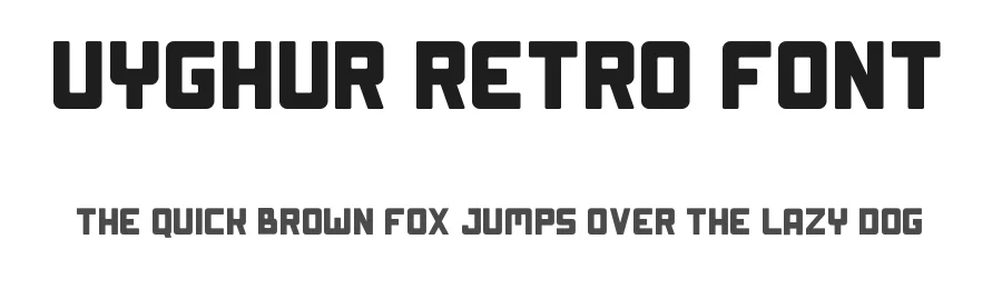 Uyghur Retro Font by Gartype Studio β Display Font