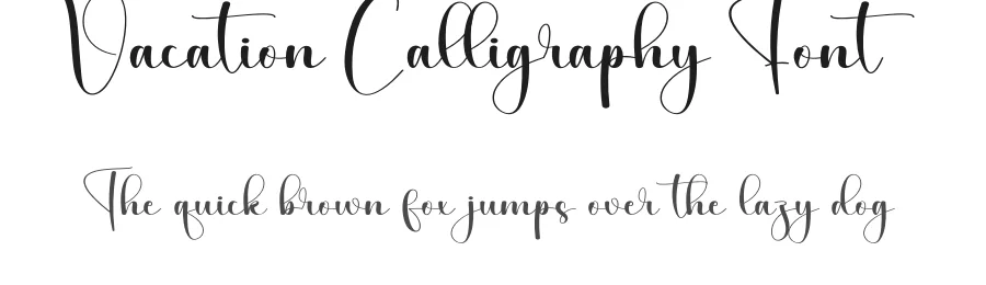 Vacation Calligraphy Font by creativeletter — Script Handwritten Font